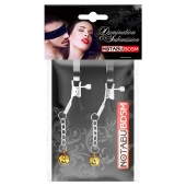 Оригинальные зажимы на соски с желтыми шариками - Notabu - купить с доставкой в Евпатории