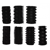 Набор из 7 черных насадок PENIS SLEEVES SET - Dream Toys - в Евпатории купить с доставкой