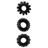 Набор из 3 черных эрекционных колец SET OF 3 COCKRINGS - Dream Toys - в Евпатории купить с доставкой