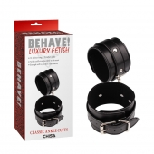 Черные оковы Classic Ankle Cuffs - Chisa - купить с доставкой в Евпатории