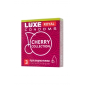 Презервативы с ароматом вишни LUXE Royal Cherry Collection - 3 шт. - Luxe - купить с доставкой в Евпатории