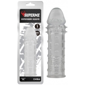 Прозрачная реалистичная насадка на пенис Extra Texture Sleeve - 16,2 см. - Chisa - в Евпатории купить с доставкой