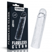 Прозрачная насадка-удлинитель Flawless Clear Penis Sleeve Add 1 - 15,5 см. - Lovetoy - в Евпатории купить с доставкой