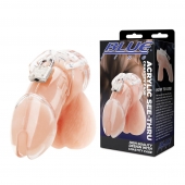 Прозрачная клетка целомудрия Acrylic See-thru Chastity Cage - BlueLine - купить с доставкой в Евпатории