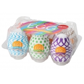 Набор из 6 мастурбаторов Tenga EGG IV с различным рельефом - Tenga - в Евпатории купить с доставкой
