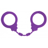 Фиолетовые силиконовые наручники Suppression - Lola Games - купить с доставкой в Евпатории