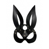 Черная кожаная маска зайки Miss Bunny - БДСМ Арсенал - купить с доставкой в Евпатории