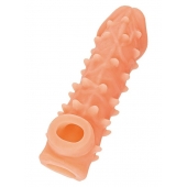 Телесная закрытая насадка с пупырышками Cock Sleeve Size L - 17,6 см. - KOKOS - в Евпатории купить с доставкой