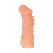 Телесная закрытая насадка с шершавой головкой Cock Sleeve Size M - 15,6 см. - KOKOS - в Евпатории купить с доставкой