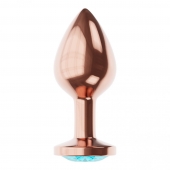 Пробка цвета розового золота с малиновым кристаллом Diamond Topaz Shine L - 8,3 см. - Lola Games - купить с доставкой в Евпатории