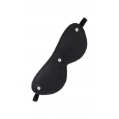 Черная кожаная маска Anonymo с мягким подкладом - ToyFa - купить с доставкой в Евпатории