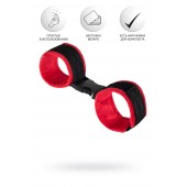 Красно-черные велюровые оковы Anonymo - ToyFa - купить с доставкой в Евпатории