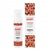 Разогревающее массажное масло  с ароматом клубники Gourmet Strawberry - 50 мл. - Exsens - купить с доставкой в Евпатории