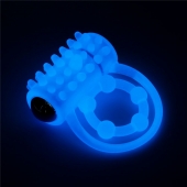 Голубое, светящееся в темноте виброкольцо Lumino Play Vibrating Penis Ring - Lovetoy - в Евпатории купить с доставкой