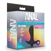 Черный анальный вибратор Silicone Vibrating Prostate Massager 01 - 10,8 см. - Blush Novelties - в Евпатории купить с доставкой
