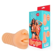 Телесный мастурбатор-ротик с высунутым язычком - Bior toys - в Евпатории купить с доставкой