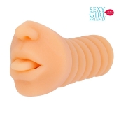 Телесный мастурбатор-ротик с высунутым язычком - Bior toys - в Евпатории купить с доставкой