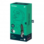 Черный анальный вибратор Hot Passion с функцией нагрева - Satisfyer - в Евпатории купить с доставкой