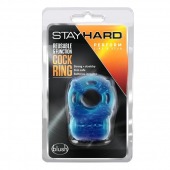 Голубое эрекционное виброкольцо Reusable 5 Function Cock Ring - Blush Novelties - в Евпатории купить с доставкой