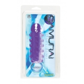 Закрытая фиолетовая насадка с пупырышками SAMURAI PENIS SLEEVE PURPLE - 14,5 см. - NMC - в Евпатории купить с доставкой
