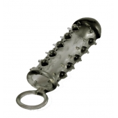 Дымчатая стимулирующая насадка с закрытой головкой SAMURAI PENIS SLEEVE BLACK - 14,5 см. - NMC - в Евпатории купить с доставкой