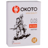 Презервативы с точками OKOTO Dotted - 3 шт. - Sitabella - купить с доставкой в Евпатории