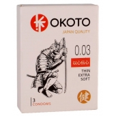 Тонкие презервативы OKOTO Thin Extra Soft - 3 шт. - Sitabella - купить с доставкой в Евпатории