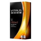 Ребристые презервативы VITALIS PREMIUM ribbed - 12 шт. - Vitalis - купить с доставкой в Евпатории