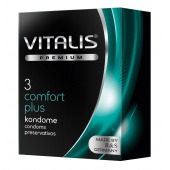 Контурные презервативы VITALIS PREMIUM comfort plus - 3 шт. - Vitalis - купить с доставкой в Евпатории