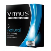 Классические презервативы VITALIS PREMIUM natural - 3 шт. - Vitalis - купить с доставкой в Евпатории