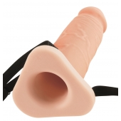 Телесный реалистичный фаллоимитатор с полостью Silicone Hollow Extension - 20 см. - Pipedream - купить с доставкой в Евпатории