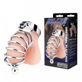 Серебристая клетка для члена Urethral Play Cage - BlueLine - купить с доставкой в Евпатории