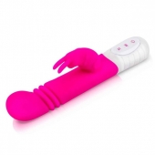 Розовый массажер для G-точки Slim Shaft thrusting G-spot Rabbit - 23 см. - Rabbit Essentials