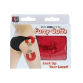 Металлические наручники с красной меховой опушкой METAL HANDCUFF WITH PLUSH RED - Dream Toys - купить с доставкой в Евпатории