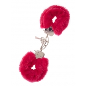Металлические наручники с красной меховой опушкой METAL HANDCUFF WITH PLUSH RED - Dream Toys - купить с доставкой в Евпатории