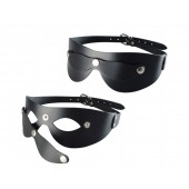 Черная кожаная маска  Новичок - Sitabella - купить с доставкой в Евпатории