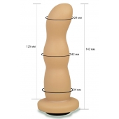Телесная рельефная насадка Harness - 14,2 см. - LOVETOY (А-Полимер) - купить с доставкой в Евпатории