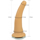Телесная гладкая насадка Harness - 13,3 см. - LOVETOY (А-Полимер) - купить с доставкой в Евпатории