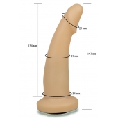 Телесная гладкая насадка Harness - 14,7 см. - LOVETOY (А-Полимер) - купить с доставкой в Евпатории