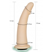 Телесная гладкая насадка-фаллоимитатор Harness - 17 см. - LOVETOY (А-Полимер) - купить с доставкой в Евпатории