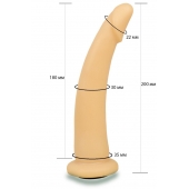 Телесная гладкая насадка-фаллоимитатор Harness - 20 см. - LOVETOY (А-Полимер) - купить с доставкой в Евпатории