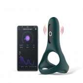 Изумрудное виброкольцо Magic Motion Rise с подхватом мошонки - Magic Motion - в Евпатории купить с доставкой