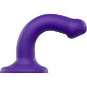 Фиолетовый фаллоимитатор-насадка Strap-On-Me Dildo Dual Density size S - 17 см. - Strap-on-me - купить с доставкой в Евпатории