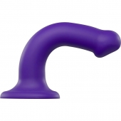 Фиолетовый фаллоимитатор-насадка Strap-On-Me Dildo Dual Density size M - 18 см. - Strap-on-me - купить с доставкой в Евпатории