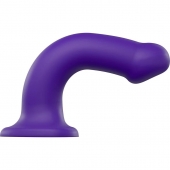 Фиолетовый фаллоимитатор-насадка Strap-On-Me Dildo Dual Density size L - 19 см. - Strap-on-me - купить с доставкой в Евпатории