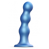 Голубая насадка Strap-On-Me Dildo Plug Balls size S - Strap-on-me - купить с доставкой в Евпатории