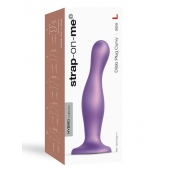 Фиолетовая насадка Strap-On-Me Dildo Plug Curvy size L - Strap-on-me - купить с доставкой в Евпатории