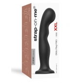 Черная насадка Strap-On-Me Dildo Plug P G size XXL - Strap-on-me - купить с доставкой в Евпатории