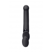 Черный безремневой вибрострапон Silicone Bendable Strap-On - size XL - Strap-on-me - купить с доставкой в Евпатории