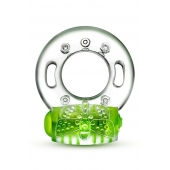 Зеленое эрекционное виброкольцо Arouser Vibrating C-Ring - Blush Novelties - в Евпатории купить с доставкой